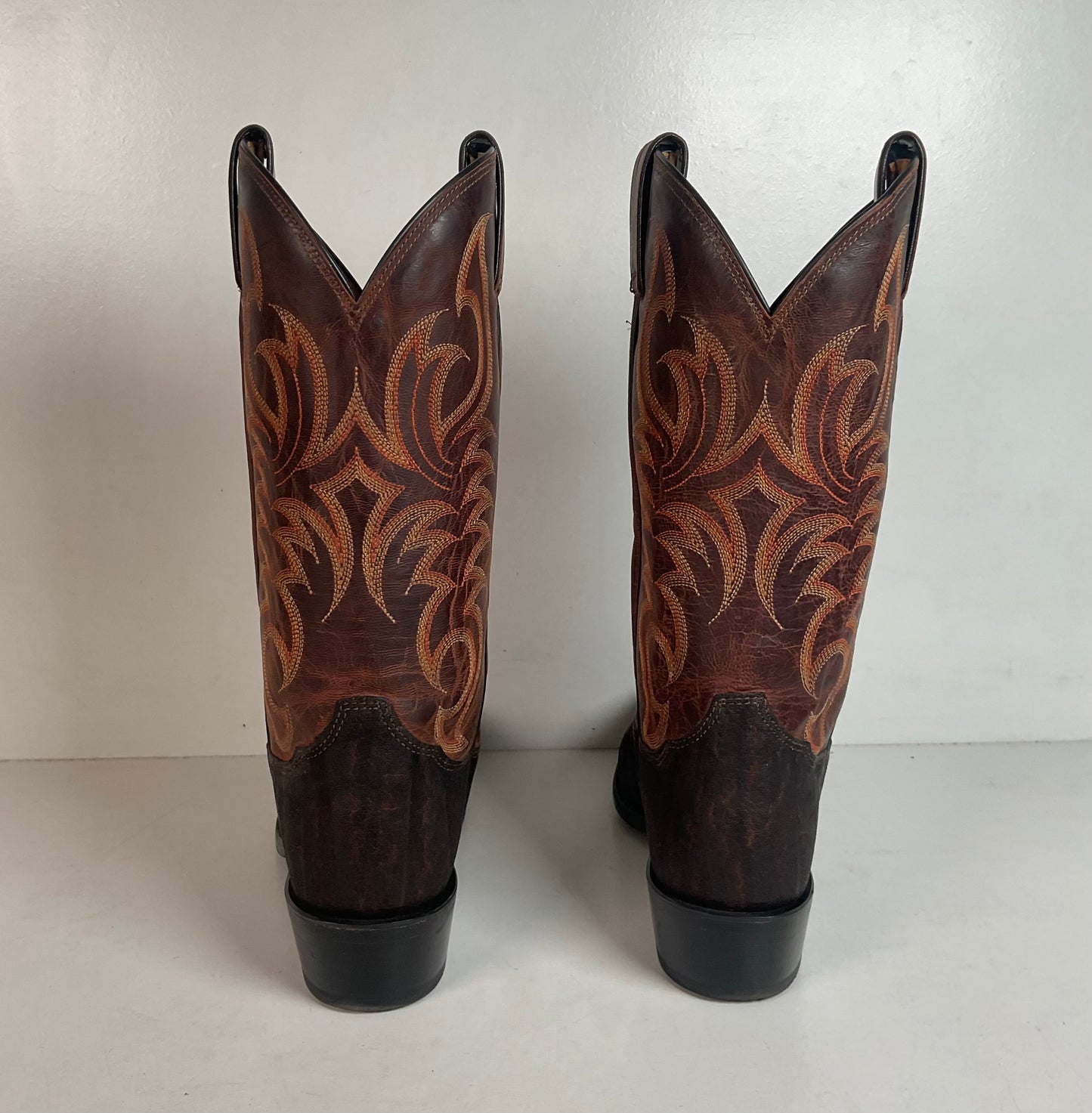 Tony Lama Men’s Vintage Chocolate Elephant Cowboy Boots 8.5 D USA Made Exotic