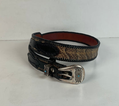Custom Timber Rattlesnake Cowboy Belt |Canebrake | Braided | Snake Skin