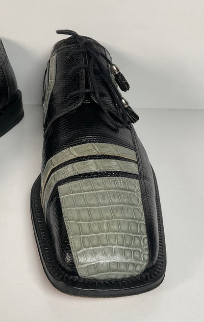 David Eden Caiman Derby Shoes | Teju Lizard Split | Exotic | Men’s 10.5