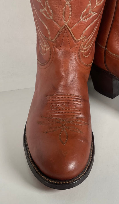 Vintage Tony Lama Tall Cowgirl Boots | Gold Label | Men’s 6.5 C | Women’s 7.5