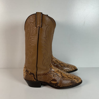 Vintage Laredo Python Snakeskin Cowboy Boots | Back Cut | USA Made | Men’s 10 D