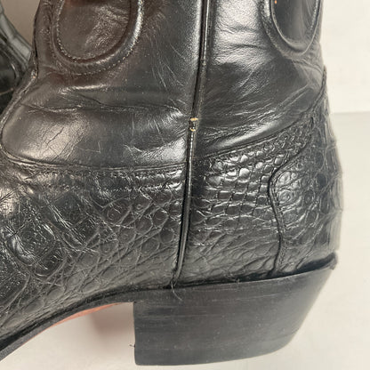 Rivers’ Royal Caiman Belly Cowboy Boots | Exotic | Tooled Inlays | Men’s 9.5