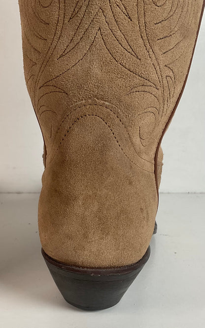 Vintage Women’s Rough Out Suede Cowgirl Boots 8 M USA Made