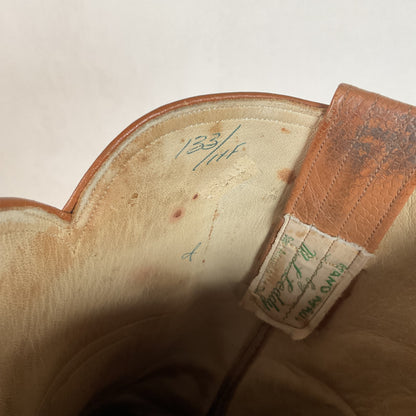 Vintage M.L. Leddy Full Ostrich Quill Cowboy Boots Custom Thrashed