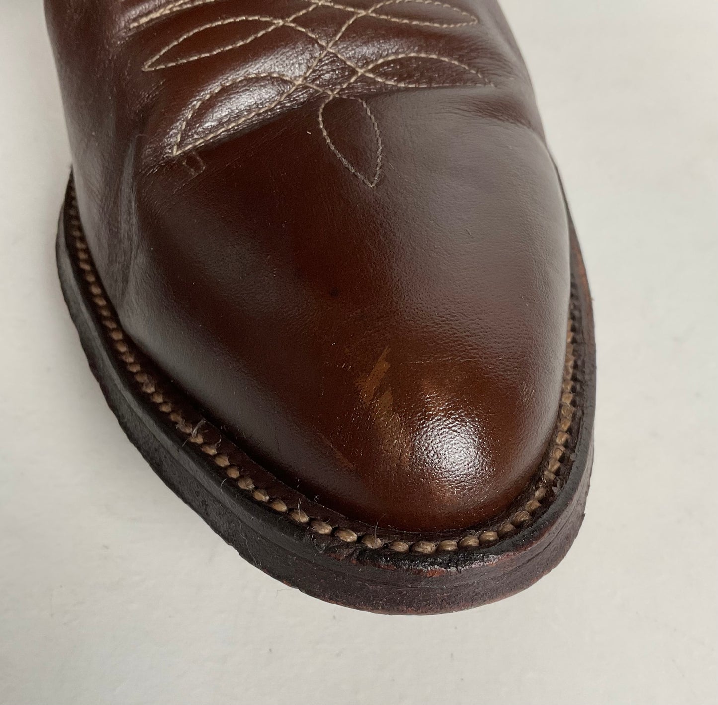 Vintage Nocona Cowboy Boots | Chocolate Calfskin | 1960s-1970s | Men’s 10 D