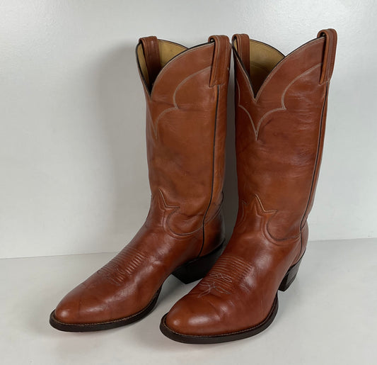 Vintage Tony Lama Cowboy Boots | Chocolate Cow | Men’s 11.5 D