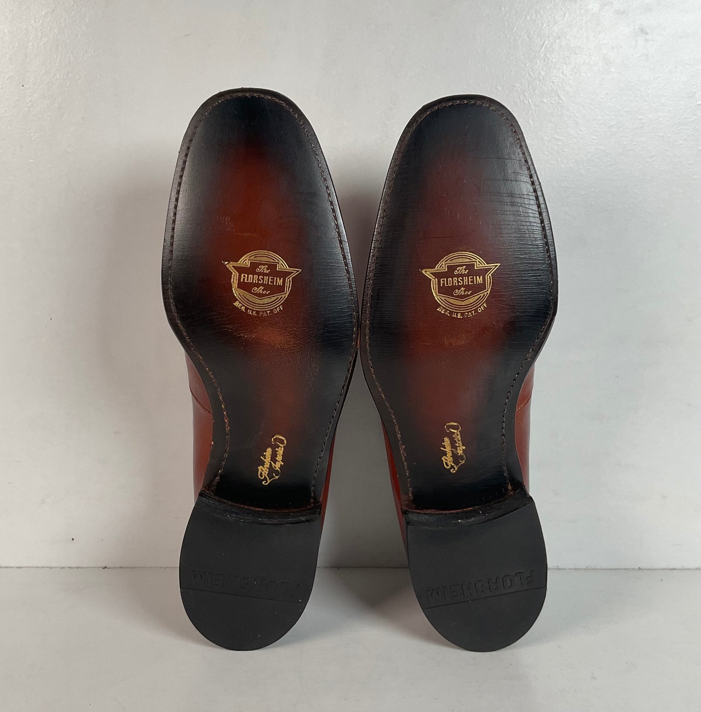 Vintage Florsheim Imperial Horsebit Loafers 9 C Burnished Brown