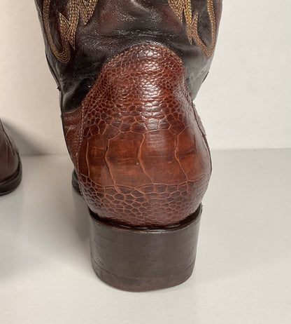 Vintage Cuadra Ostrich Leg Cowboy Boots | Exotic | Men’s 10.5