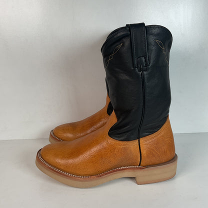 Vintage J. Chisholm Crepe Roper Boots Men’s 8.5 D USA Made