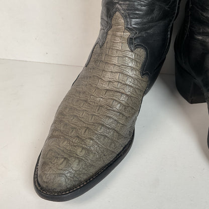 Vintage Larry Mahan Hornback Lizard Cowboy Boots 9.5 D Triad Thrashed HBL