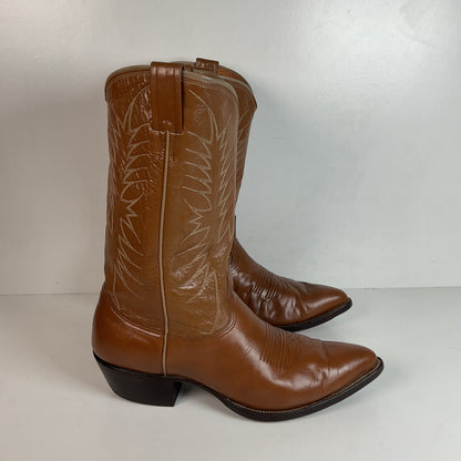 Vintage Nocona Calfskin Cowboy Boots 12 D Old Black Label