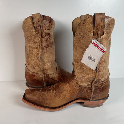 Justin Tan Road Cowboy Boots | Bent Rail | USA Made | Square Toe | Men’s 11 D