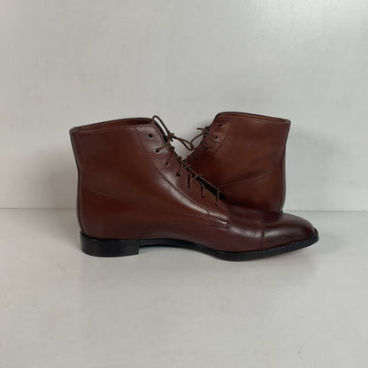 Women’s Ralph Lauren Victorian Style Boots 6.5 B Brown Leather Purple Label