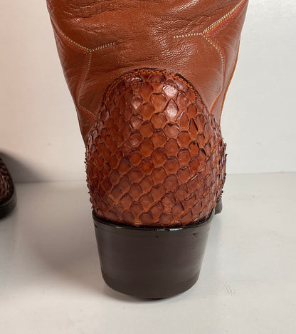 Vintage Anaconda Snakeskin Cowboy Boots | Exotic | Customized | Men’s 10.5