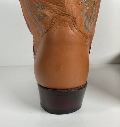 Vintage J. Chisholm Buckskin Cowboy Boots | USA Made | Men’s 13 D