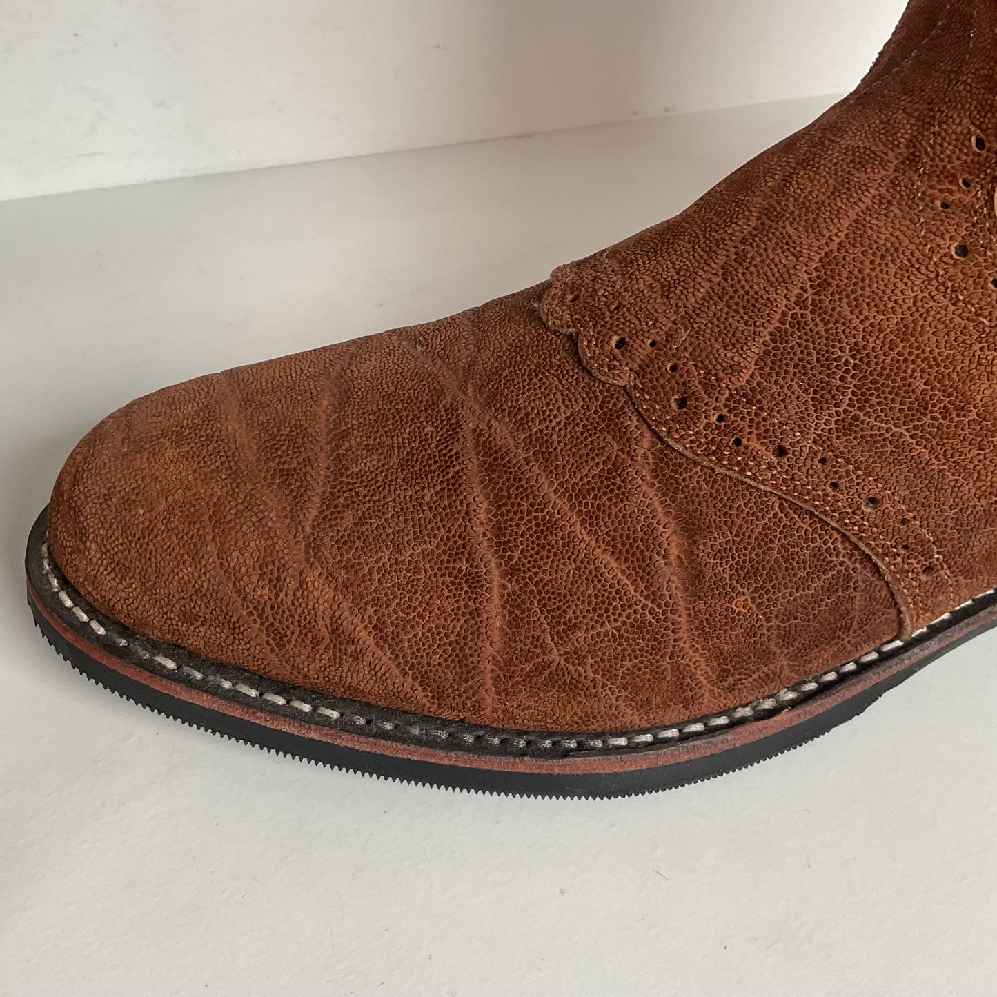 Vintage Larry Mahan Sanded Elephant Roper Boots | Exotic | USA Made | Men’s 9.5 D