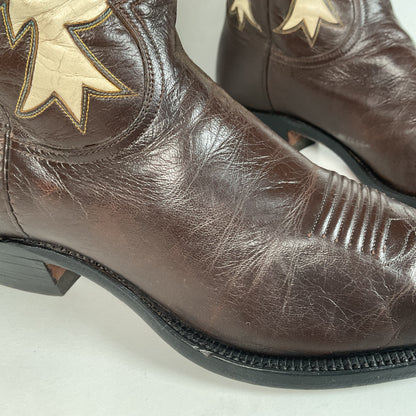 Vintage Justin Pee Wee Cowboy Boots | 1960s | Fort Worth Label | Men’s 9 C