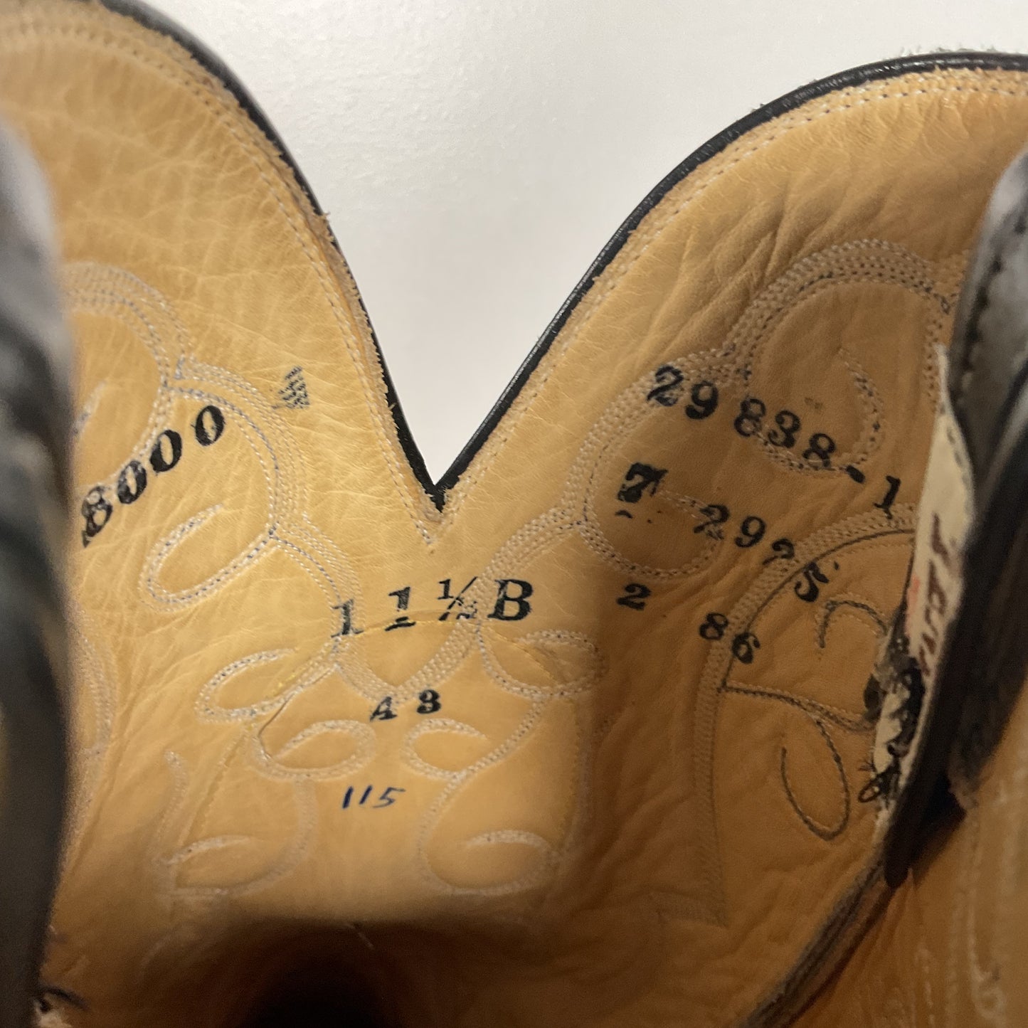 Vintage Hondo Eel Skin Cowboy Boots | Exotic | Black | Narrow | Men’s 11.5 B