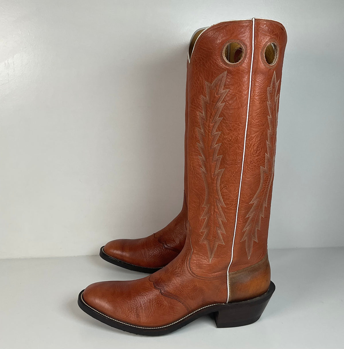 Custom Buckaroo Cowboy Boots | Rough Stock Heel | Tall Top | Men’s 11