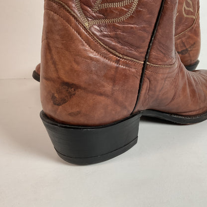 Vintage Tony Lama Buckaroo Boots | Chocolate Cow | Gold Label | 1970s | 11 D