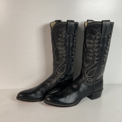 M.L. Leddy & Sons Cowgirl Boots | Black Calf | Custom | Women’s 6.5 AA