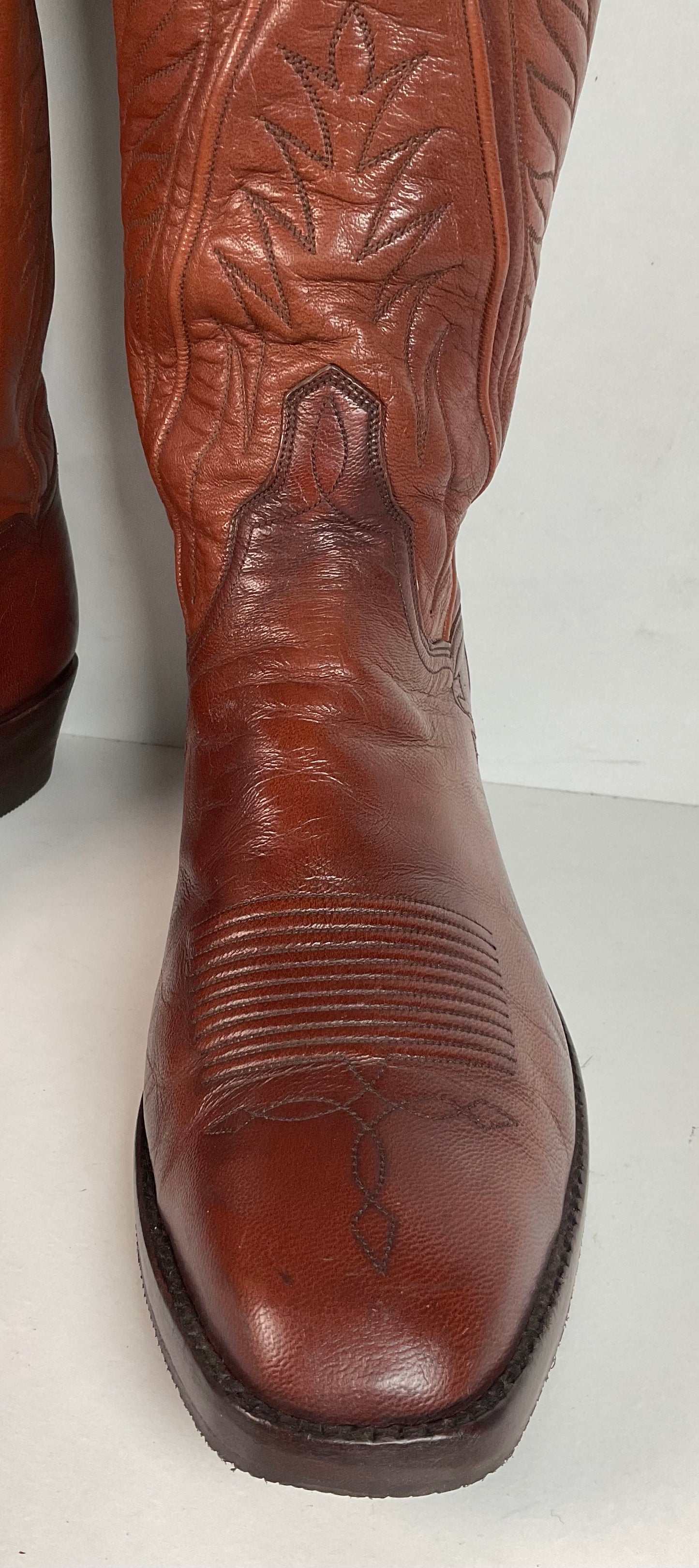 Vintage T.O. Stanley Goat Seville Cowboy Boots 10.5 D Recraft