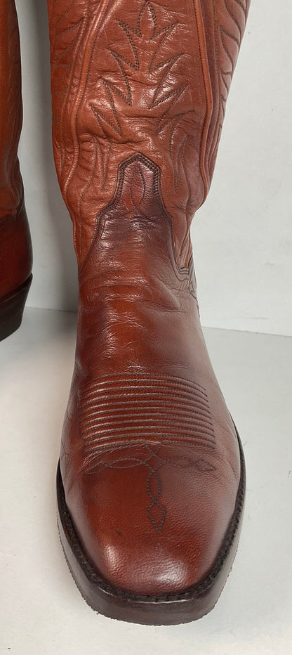 Vintage T.O. Stanley Goat Seville Cowboy Boots 10.5 D Recraft