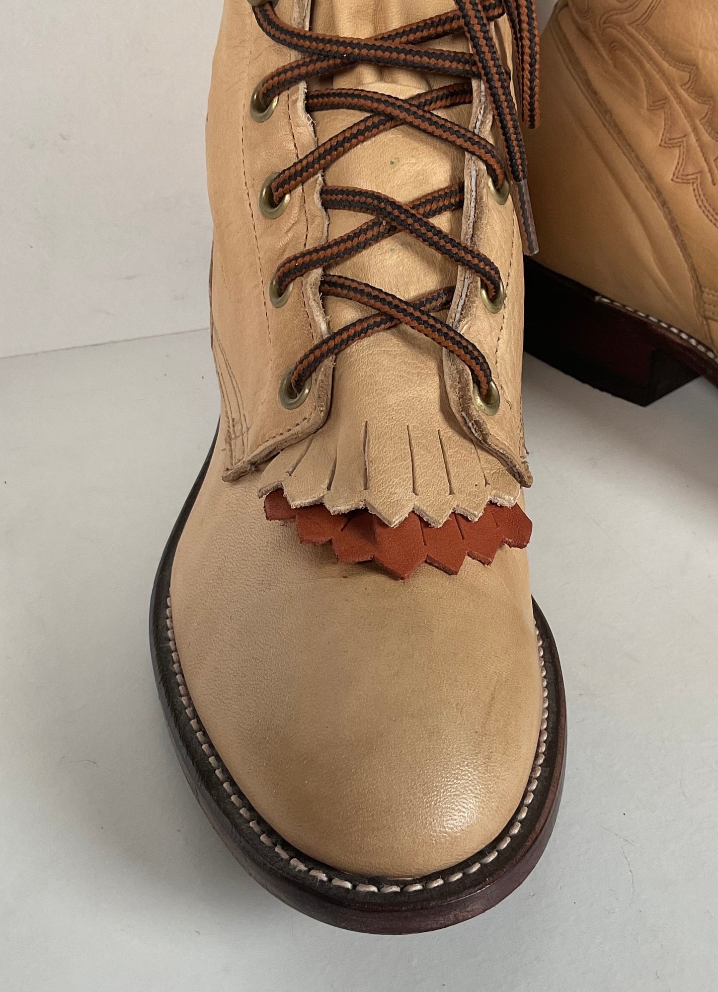 Vintage Larry Mahan Packer Boots | Cowgirl | Lace Up | USA Made | Women’s 8 M