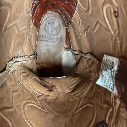 Montana Teju Lizard Cowboy Boots | Tooled Inlays | Men’s 9 D