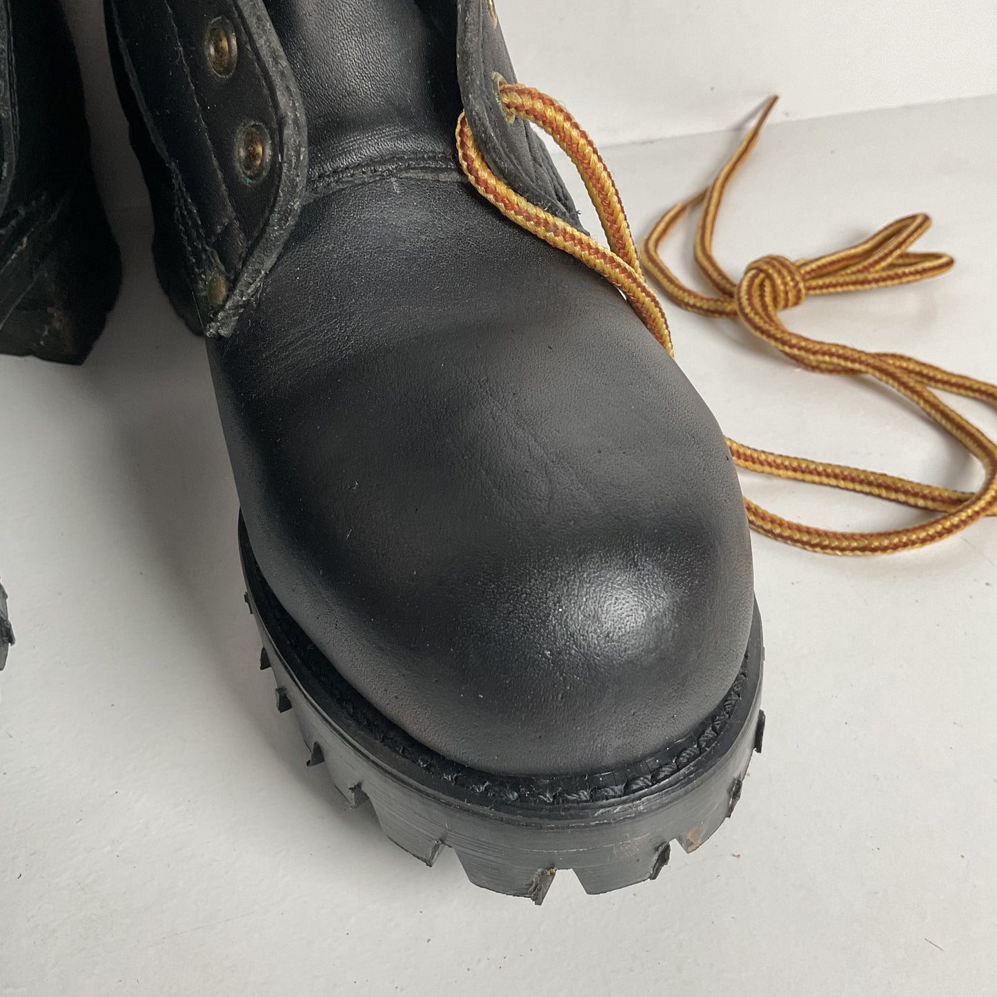 Vintage Steel Toe Logger Boots | USA Made | 1970s-1980s | Men’s 7.5 E