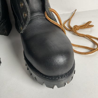 Vintage Steel Toe Logger Boots | USA Made | 1970s-1980s | Men’s 7.5 E