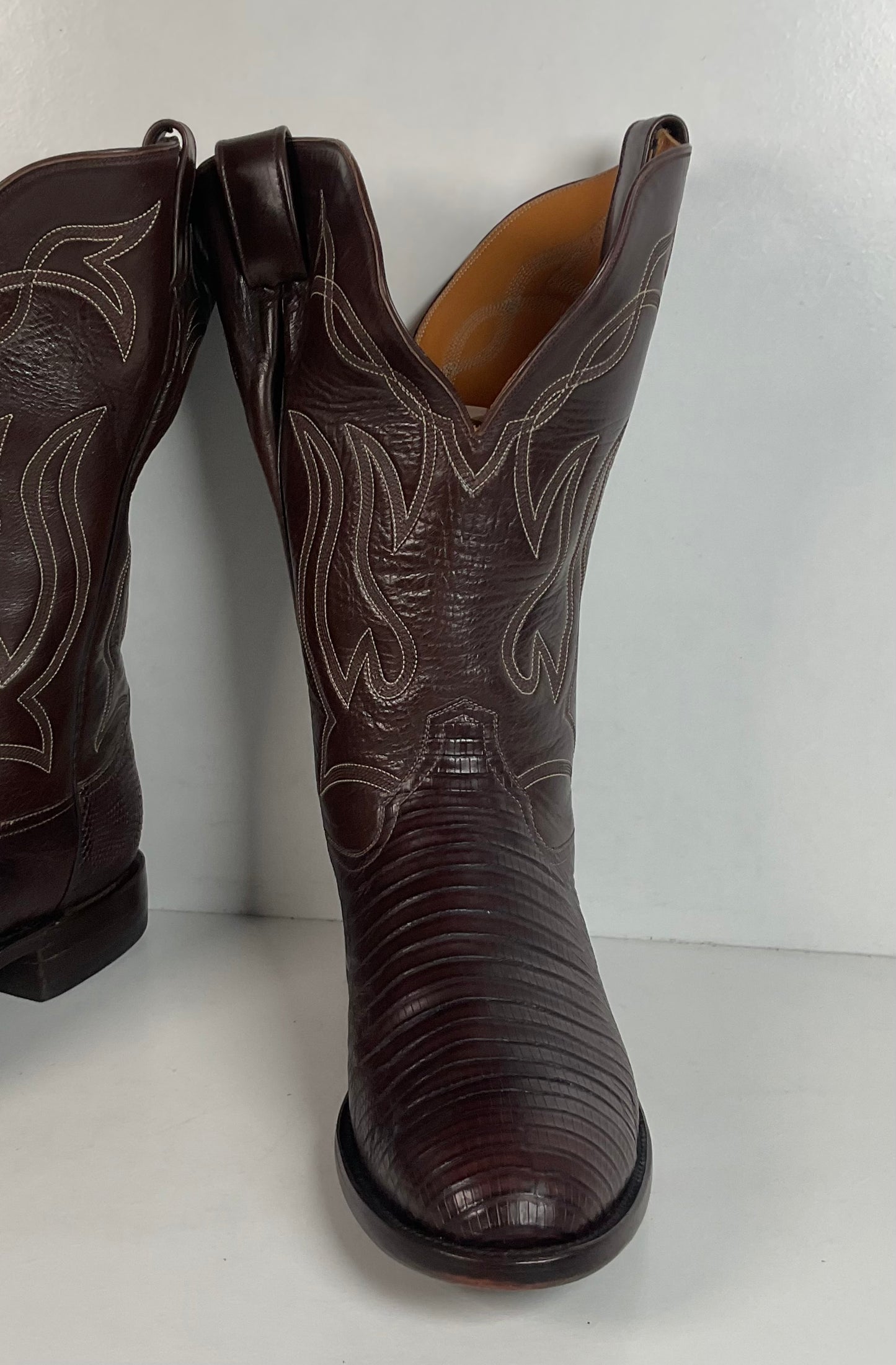 Caboots Lizard Roper Boots 9 E Champion Attitude Custom