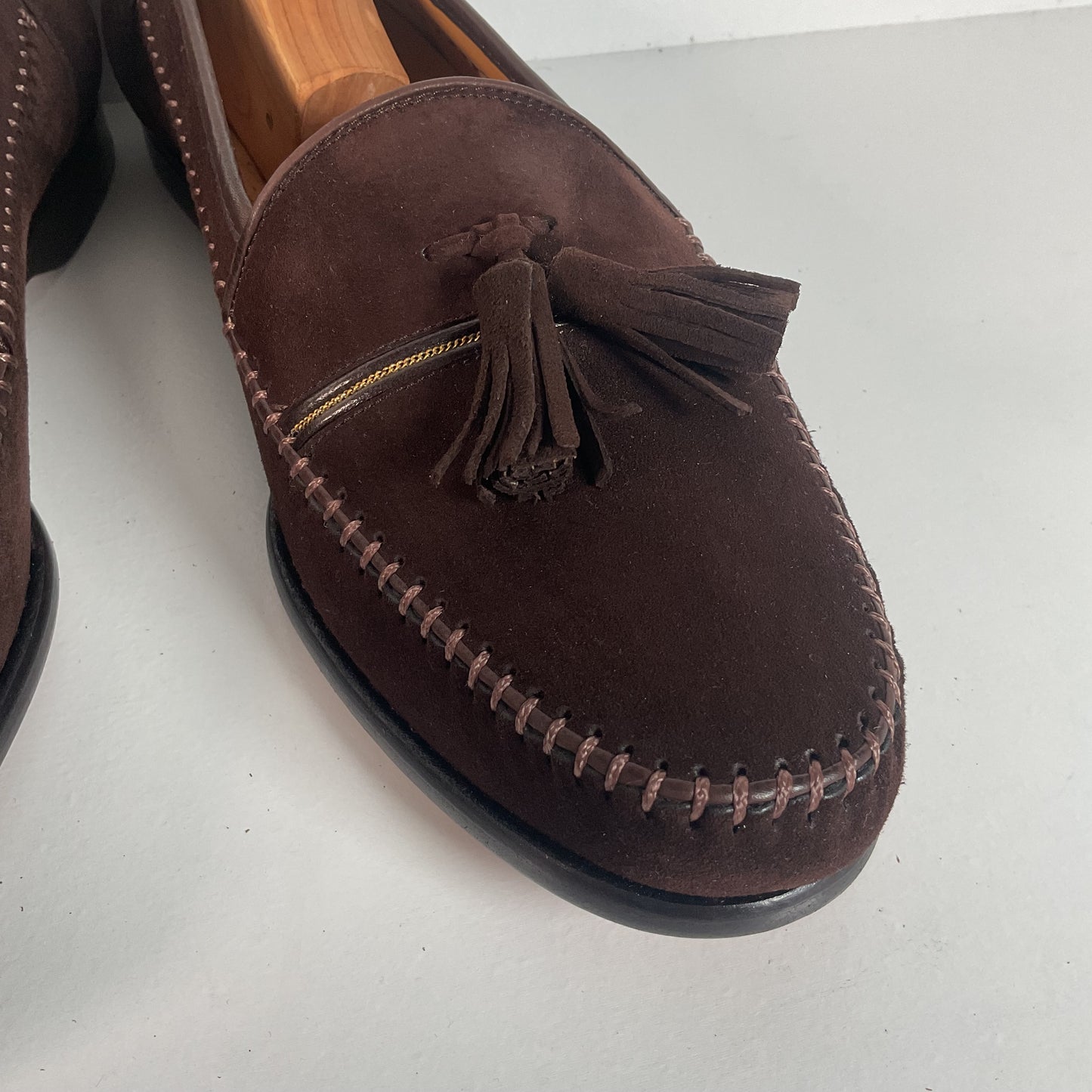 Magnanni Suede Tassel Loafers | Chocolate Brown | 10.5 M
