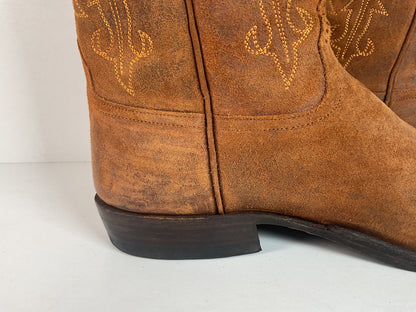 Rios Of Mercedes Kudu Suede Roper Boots | USA Made | Waxy | 12 D