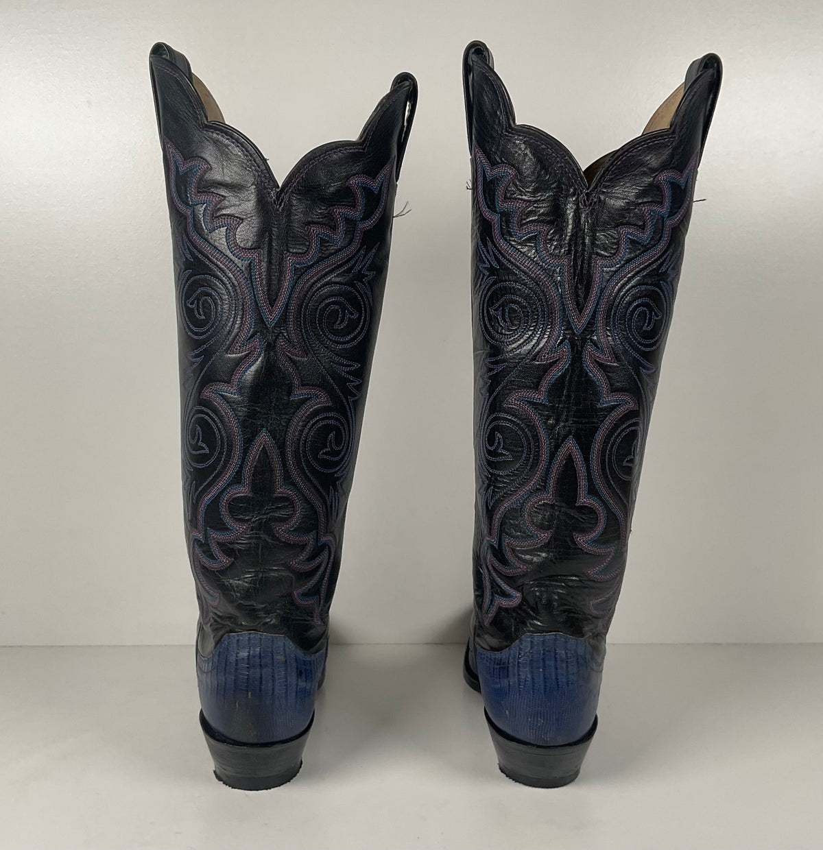 Vintage Justin Teju Lizard Cowgirl Boots | USA Made | Blue | Women’s 6.5 B