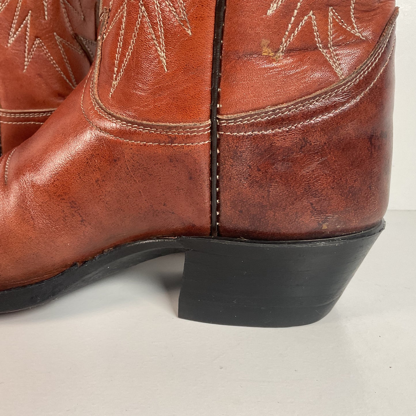Vintage Tony Lama Cowboy Boots | Chocolate Cow | Men’s 7.5 C | Women’s 8.5