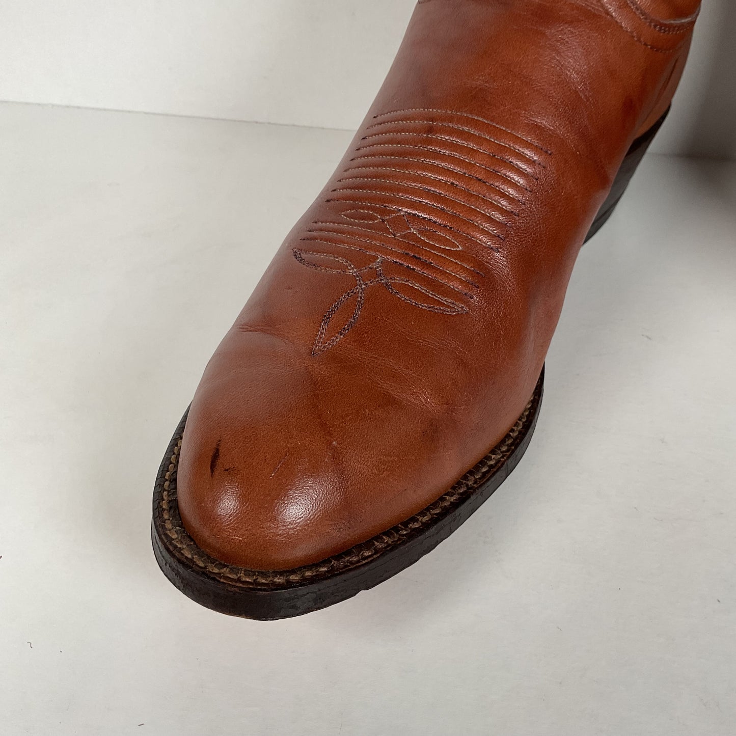 Vintage Tony Lama Cowboy Boots | Chocolate Cow | Men’s 11.5 D