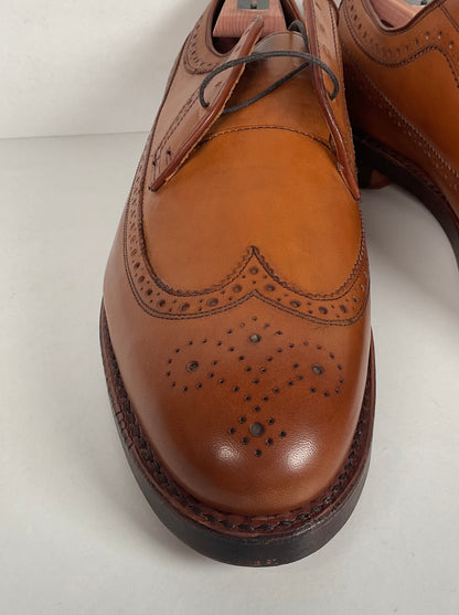 Ralph Lauren Sanderson Burnished Wingtip Shoes | USA Made | 11.5 D