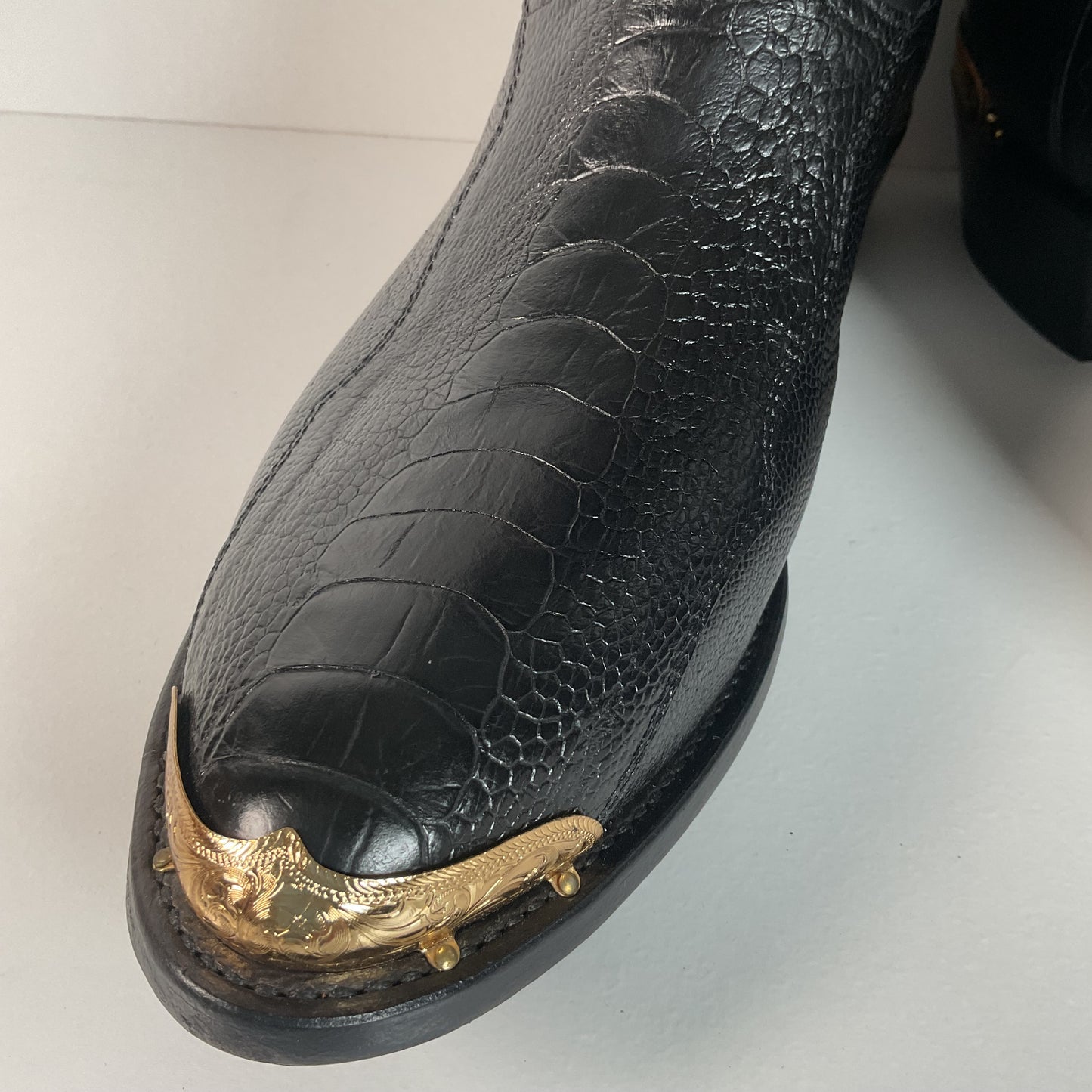 Vintage Nocona Ostrich Leg Cowboy Boots | Exotic | USA Made | 11 EE