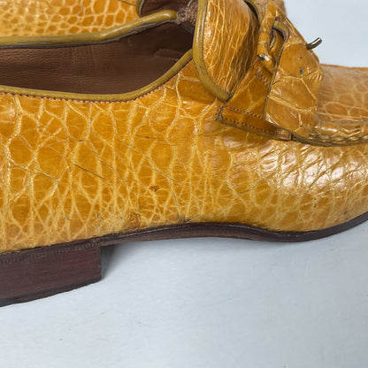 Vintage Sea Turtle Loafers | Monk Strap | Yellow | Men’s 7 D