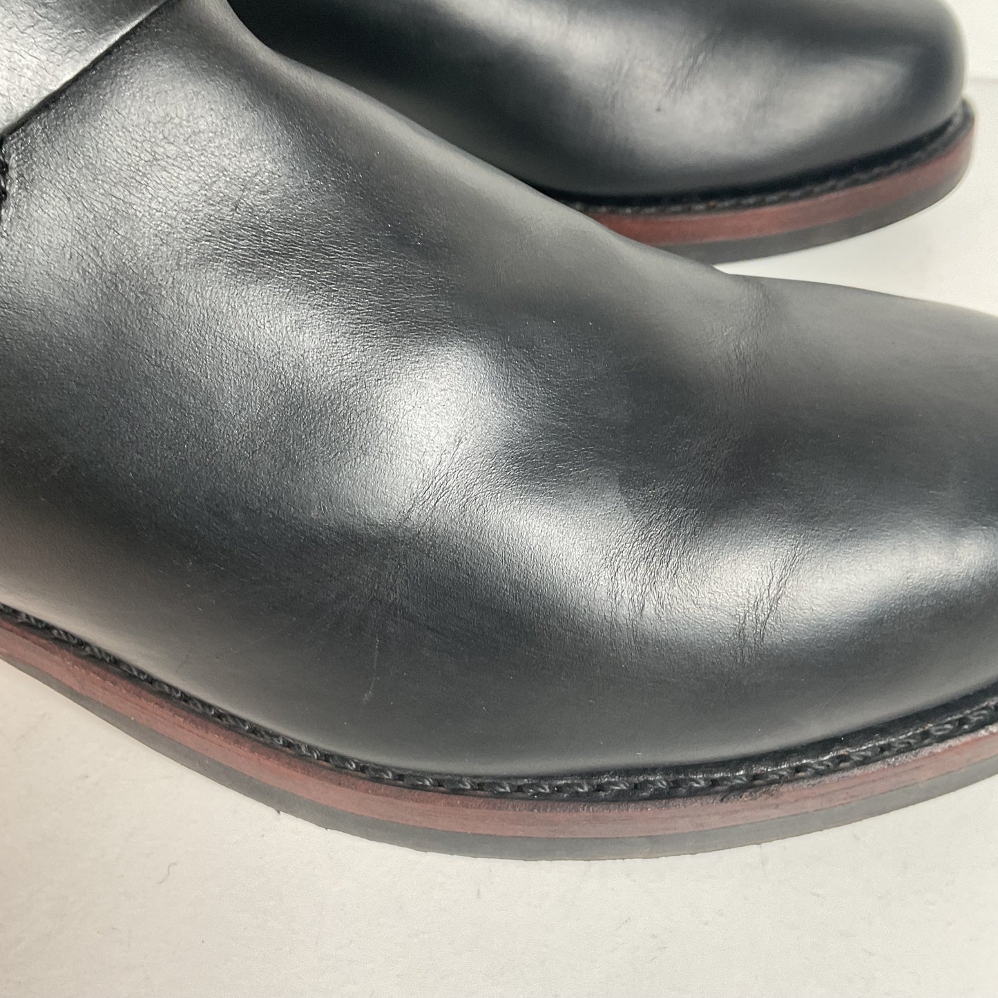 Frye John Addison Engineer Boots 11.5 M USA Made Black Calf