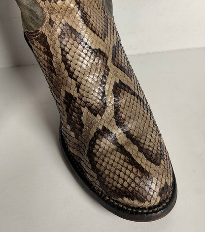 Vintage Justin Butterfly Cowgirl Boots | Snakeskin Inlay | USA Made | Women’s 5 B