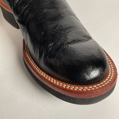 Justin Tekno Crepe | Smooth Ostrich Roper Boots | Exotic | USA Made | Men’s 10 D