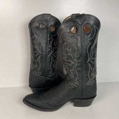 Justin Faux Elephant Print On Cowhide Buckaroo Cowboy Boots 10 D Punchy