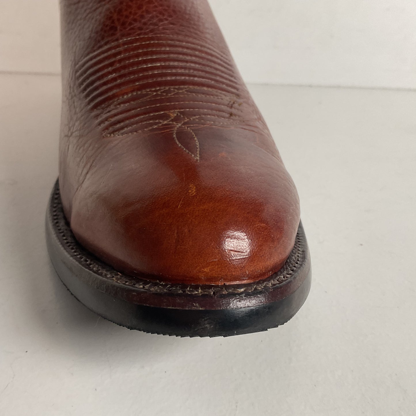 Lucchese Classics Handmade Cowboy Boots 12 EE Brown Bison Hide