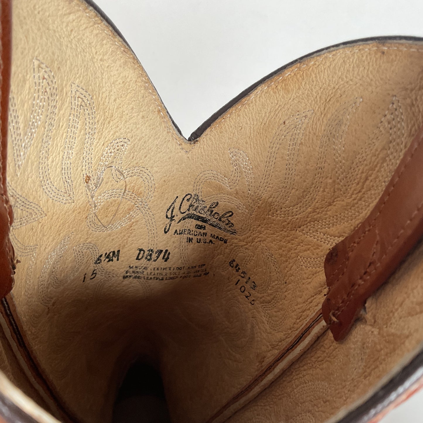 Vintage J. Chisholm Cowgirl Boots | Wingtip | USA made | Brown | Women’s 6.5