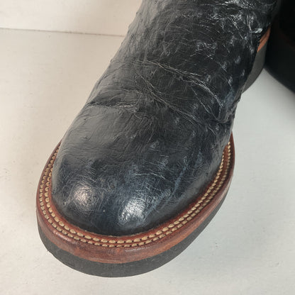 Tony Lama Ostrich Roper Boots | Crepe Sole | USA Made | Men’s 10 D
