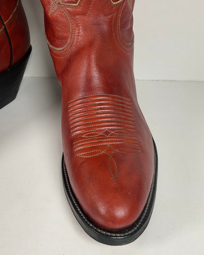 Vintage Tony Lama Chocolate Cow Cowboy Boots | Gold Label | Men’s 8 | Women’s 9