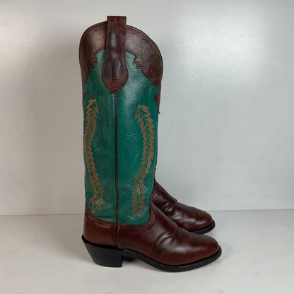 Olathe Tall Top Cowboy Boots 9.5 D USA Made Buckaroo