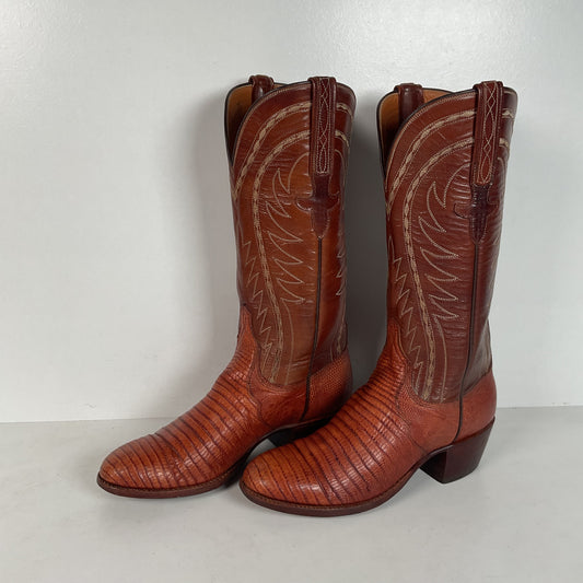 Vintage Lucchese San Antonio Cowgirl Boots | Teju Lizard | 6.5 B